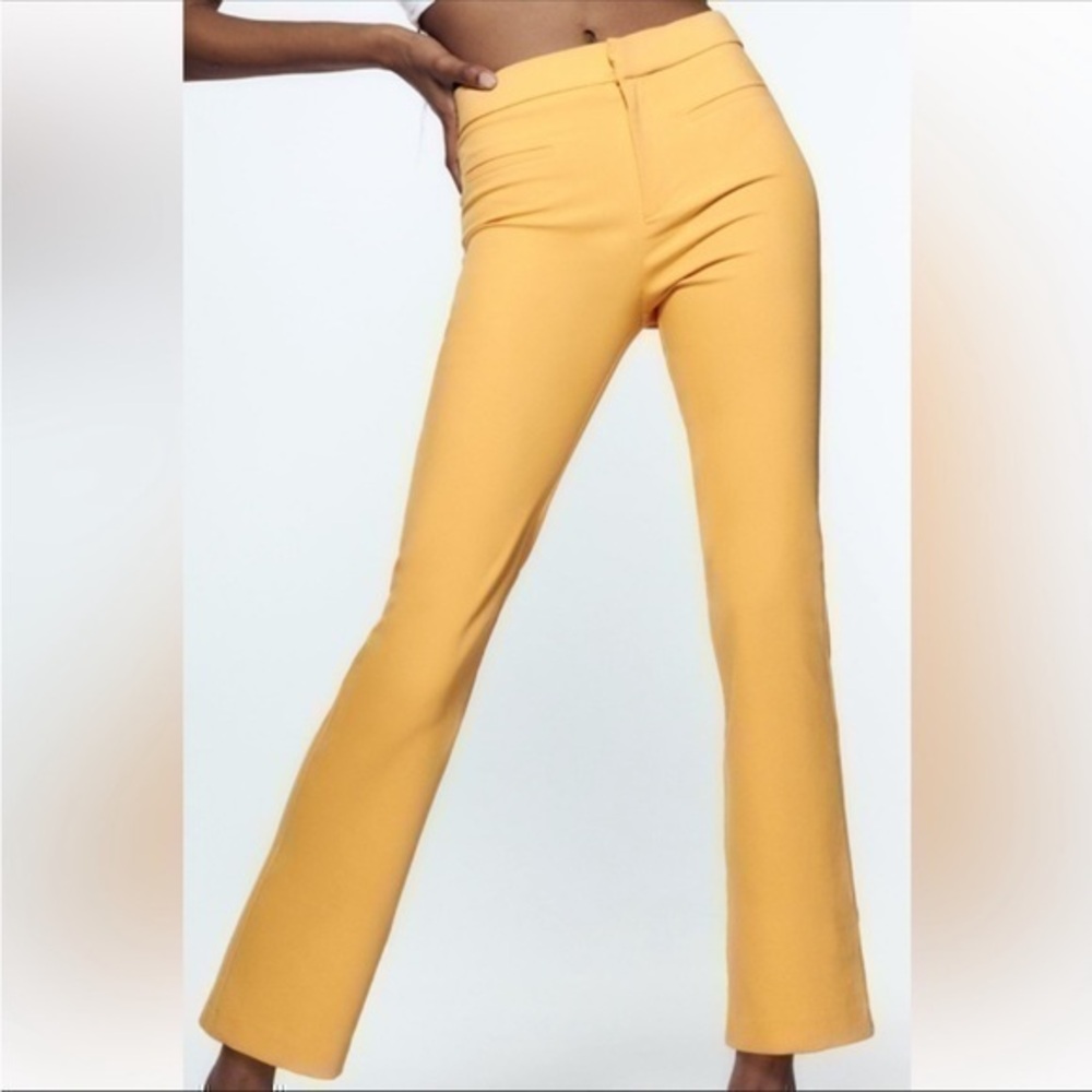 ZARA mini flare tangerine chino pants 3067 542